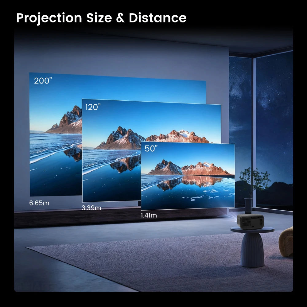 Touyinger Q13W 3800 Ansi Full HD 4K Projectors Home Theater Video 3G 128G Samrt TV Beamer for Movies